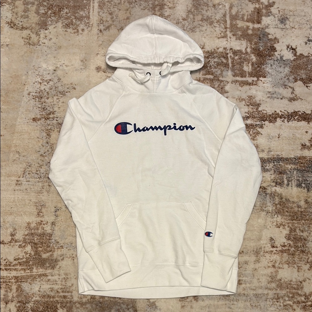 Champion POWERBLEND HOODIE, FULL SCRIPT LOGO Size SMALL